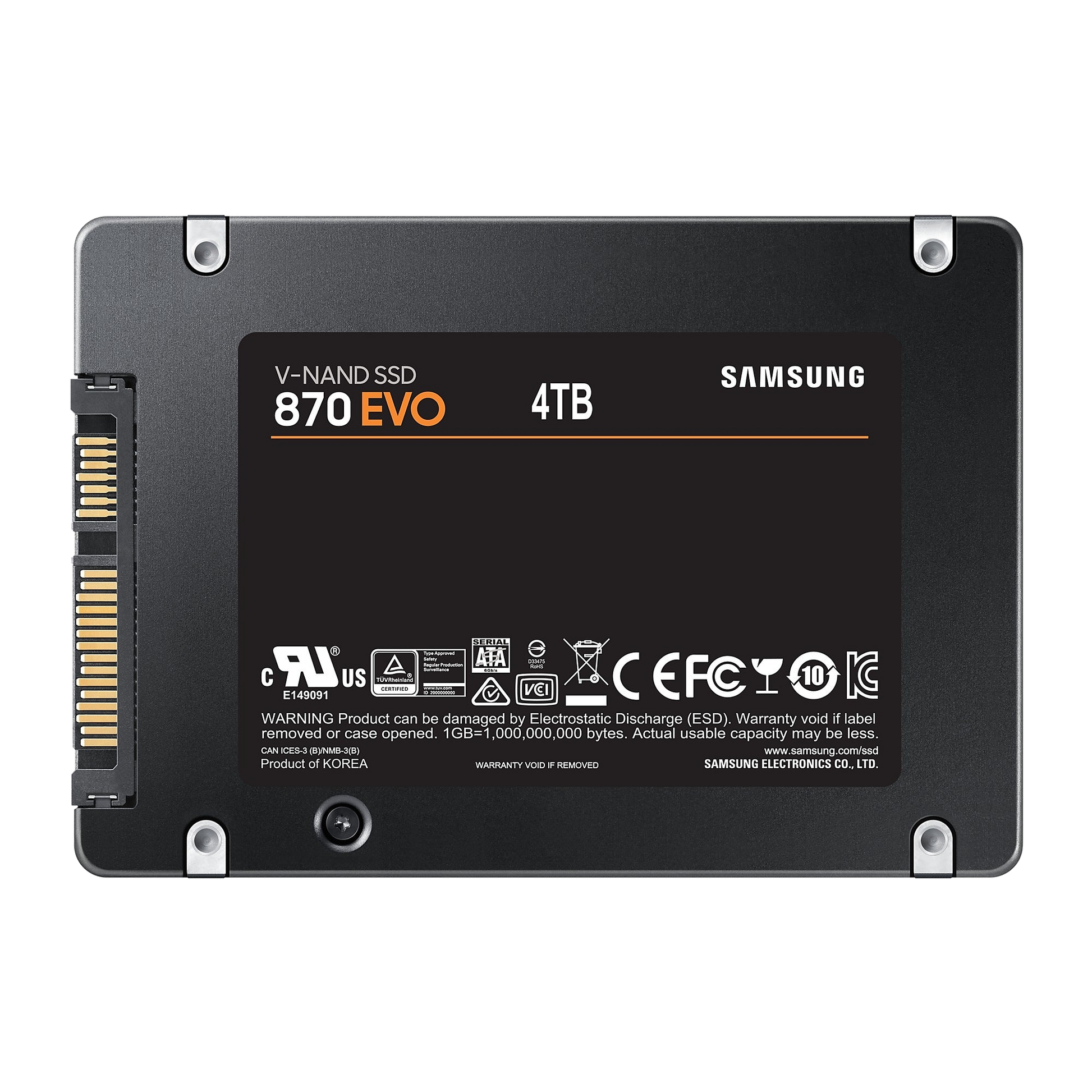 Samsung 870 EVO 4TB 2.5-inch SATA3 Internal SSD MZ-77E4T0B/EU