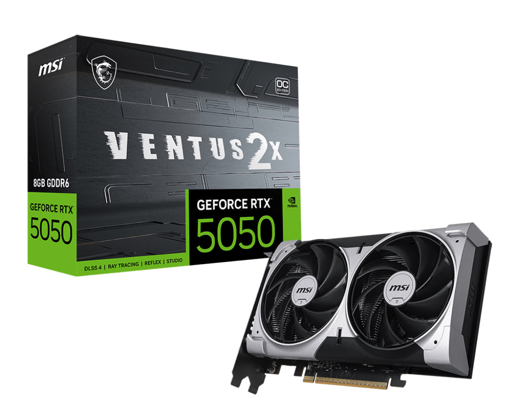MSI GEFORCE RTX 5050 8G VENTUS 2X OC NVIDIA 8 GB GDDR6 GEFORCE RTX 5050 8G VENTUS 2X - GEFORCE RTX 5050 8G VENTUS 2X OC