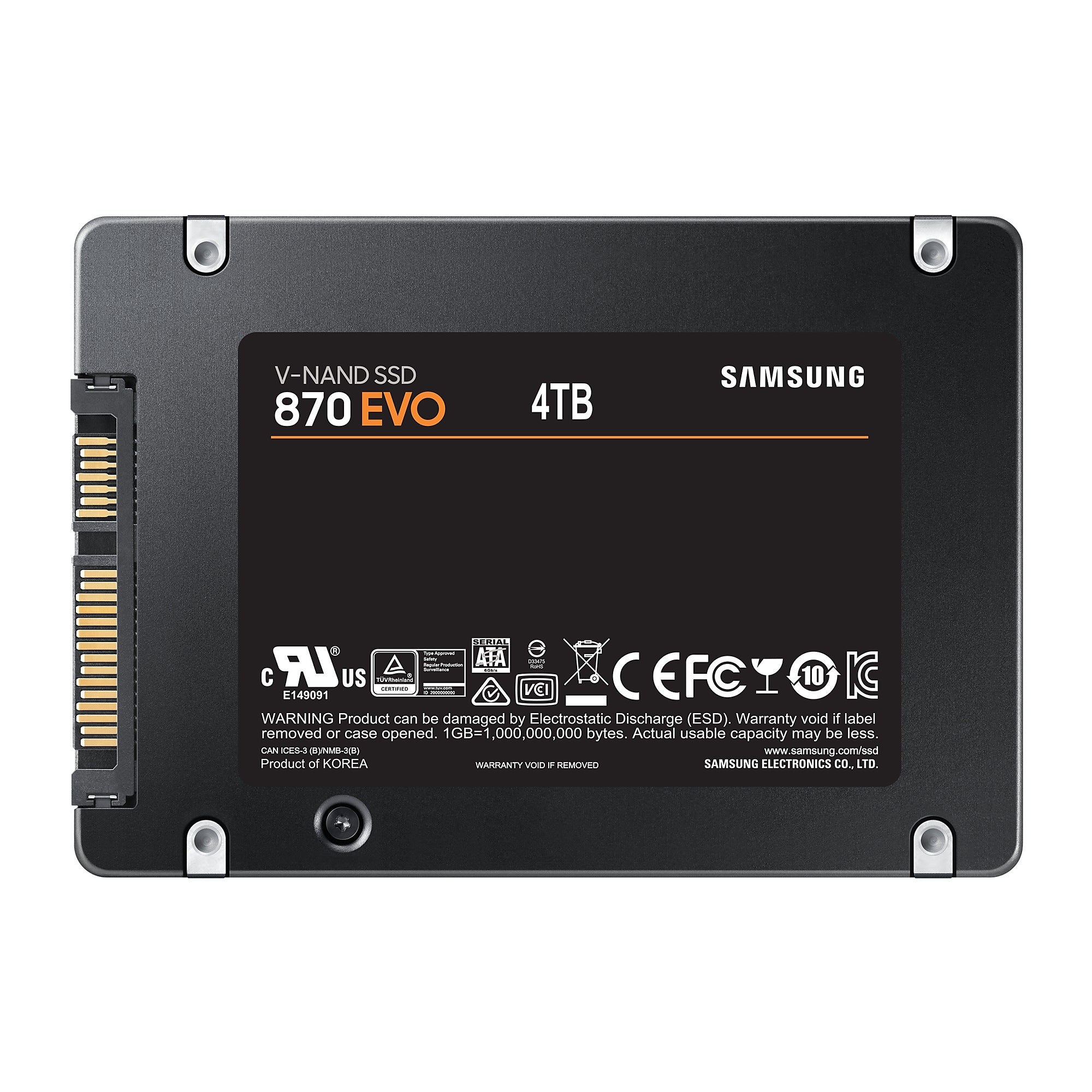 Samsung 870 EVO 4 TB 2.5" Serial ATA III V-NAND - MZ-77E4T0B/EU