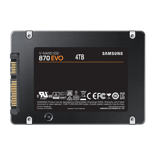 Samsung 870 EVO 4TB 2.5-inch SATA3 Internal SSD MZ-77E4T0B/EU