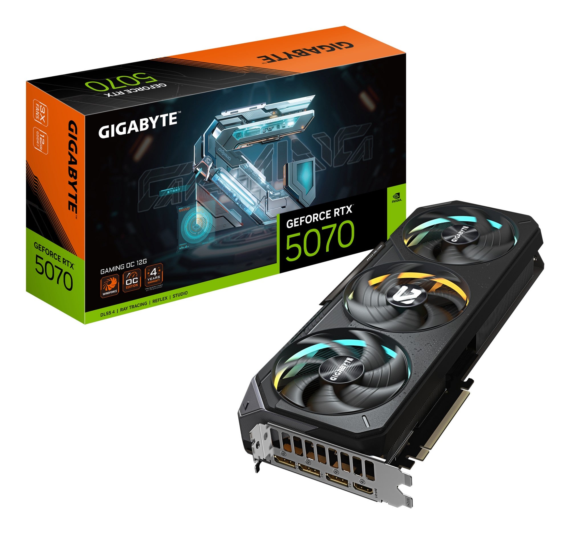GIGABYTE GeForce RTX 5070 GAMING OC 12G 12GB GDDR7, 192bit, PCI-E 5.0, 2625 MHz Core Clock, 3 x DP 2.1a, 1 x HDMI 2.1b, NVIDIA DLSS 4, GV-N5070GAMING - GV-N5070GAMING OC-12GD