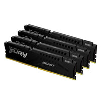 Four Kingston FURY Beast memory modules with black heat spreaders