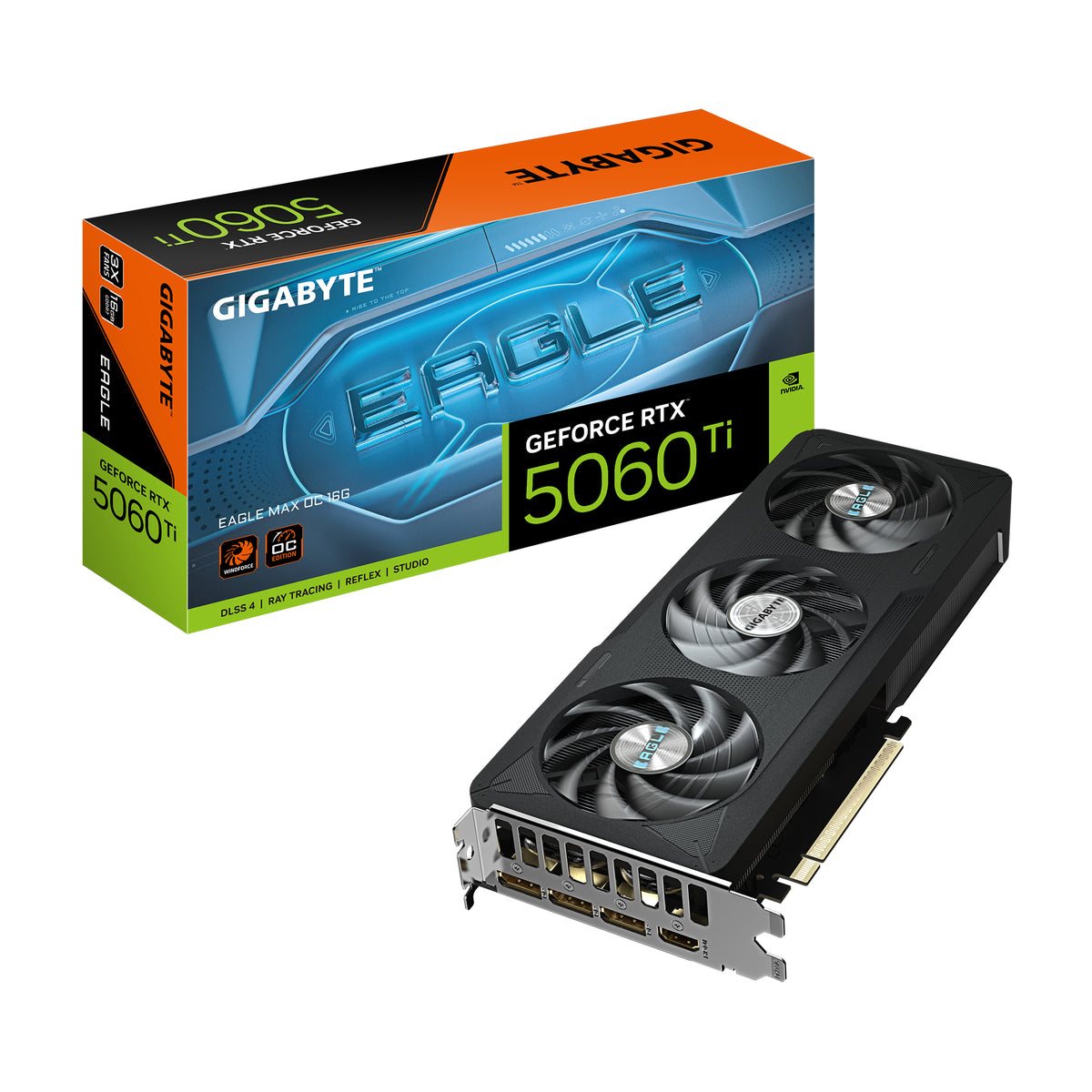 Gigabyte Eagle GeForce RTX 5060 Ti graphics card with three fans