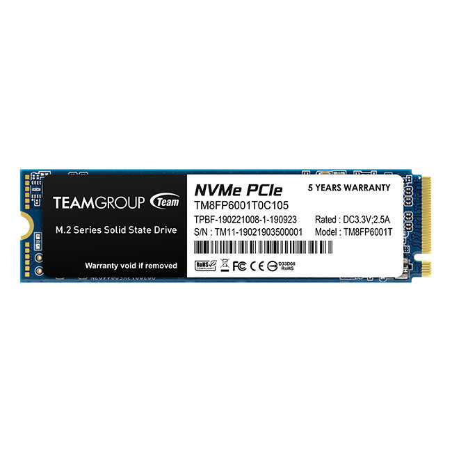 Team Group MP33 1 TB M.2 PCI Express 3.0 NVMe 3D NAND - TM8FP6001T0C101