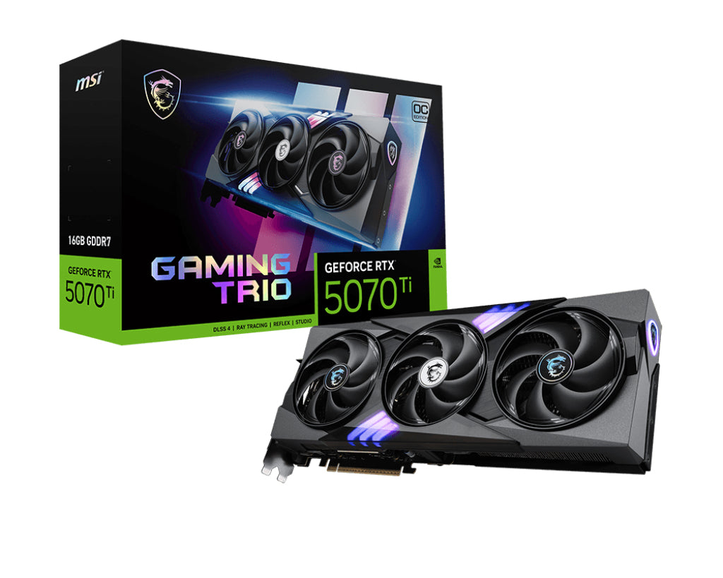 MSI GAMING GeForce RTX 5070 Ti 16G TRIO OC NVIDIA 16 GB GDDR7 GEFORCE RTX 5070 TI 16G GAMING TRIO - GEFORCE RTX 5070 TI 16G GAMING TRIO OC