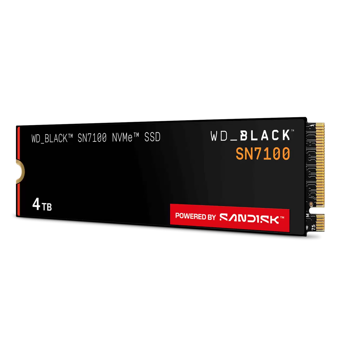 Western Digital WD_BLACK SN7100 4TB PCIe Gen4 NVMe M.2 2280 SSD WDS400T4X0E