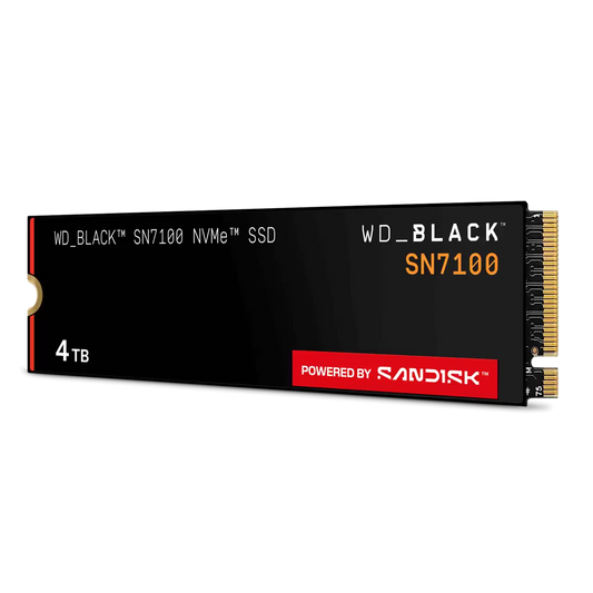 Western Digital WD_BLACK SN7100 4TB PCIe Gen4 NVMe M.2 2280 SSD WDS400T4X0E